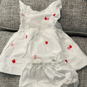 Jacadi newborn dress with bloomers